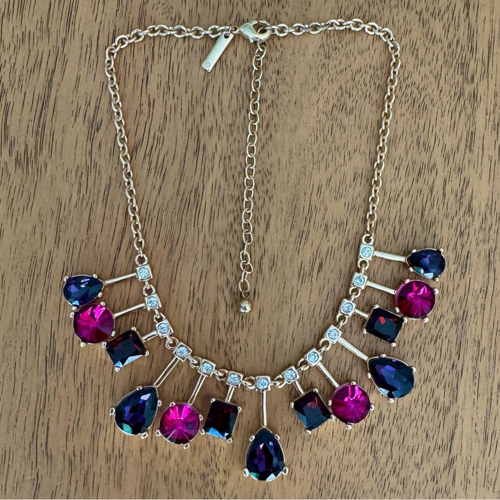 Pink & Purple Jewel Statement Necklace